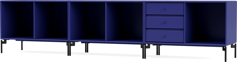 Rest Bench - With Legs - Montana - Sideboards + Cabinets - Anthracite - Matte Chrome - HORNE