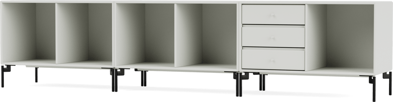 Rest Bench - With Legs - Montana - Sideboards + Cabinets - Anthracite - Matte Chrome - HORNE