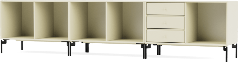 Rest Bench - With Legs - Montana - Sideboards + Cabinets - Anthracite - Matte Chrome - HORNE