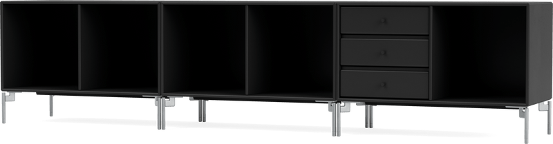 Rest Bench - With Legs - Montana - Sideboards + Cabinets - Anthracite - Matte Chrome - HORNE