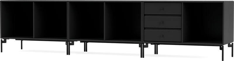 Rest Bench - With Legs - Montana - Sideboards + Cabinets - Anthracite - Matte Chrome - HORNE