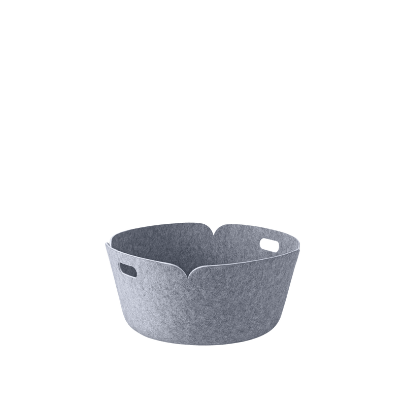 Restore Round Basket - Muuto Storage + Organization - Black Mélange - HORNE