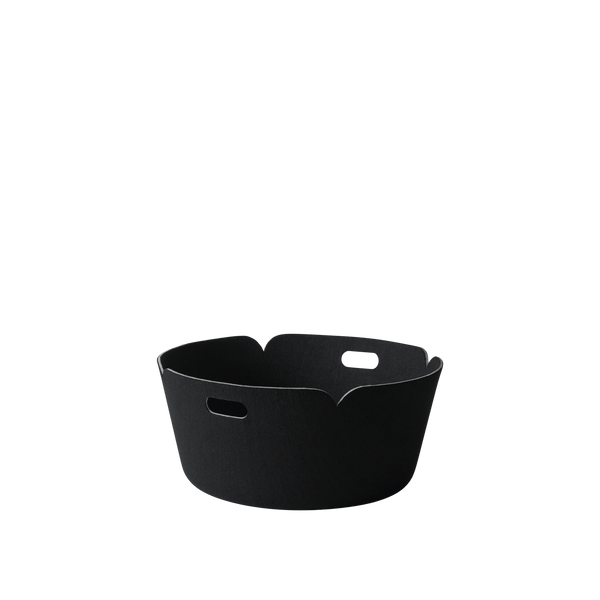 Restore Round Basket - Muuto Storage + Organization - Black Mélange - HORNE
