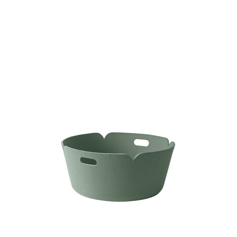 Restore Round Basket - Muuto Storage + Organization - Black Mélange - HORNE