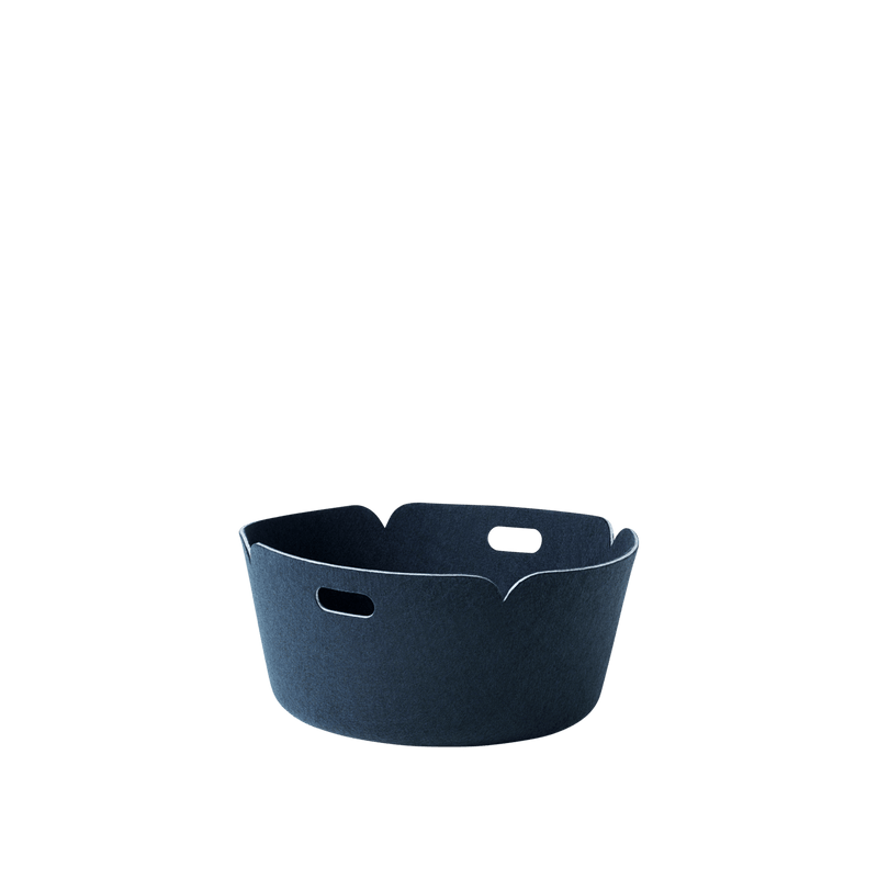 Restore Round Basket - Muuto Storage + Organization - Black Mélange - HORNE