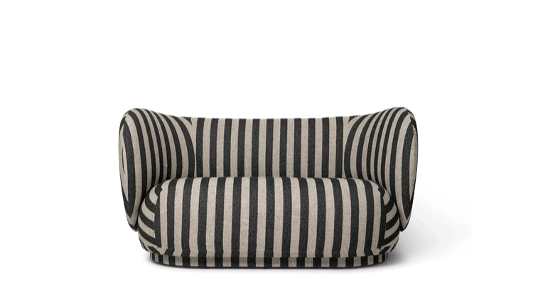 Rico 2 Seater Sofa - Louisiana - Ferm Living Sofas - Sand/Black - HORNE