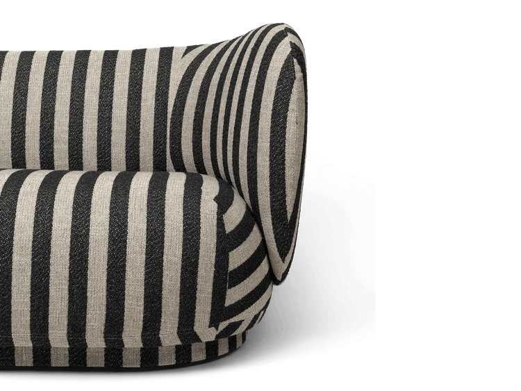 Rico 2 Seater Sofa - Louisiana - Ferm Living Sofas - Sand/Black - HORNE