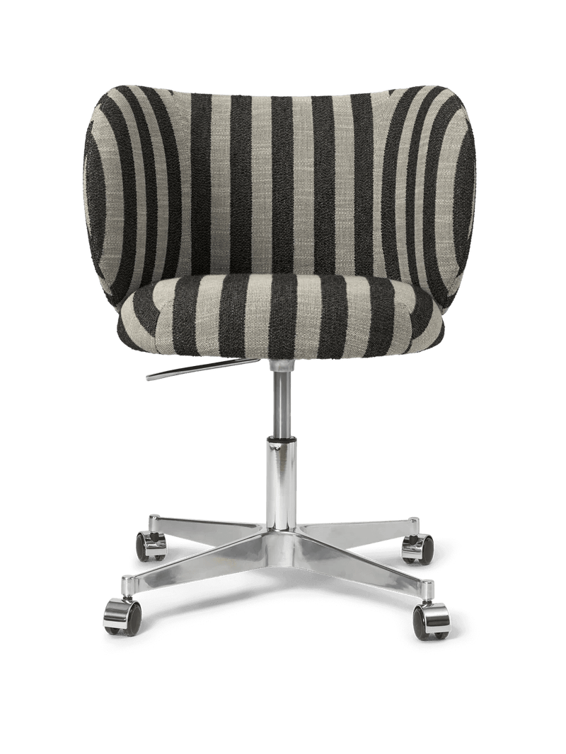 Rico Dining Chair - Castors - Ferm Living Chairs - Louisiana - Sand/Black - HORNE