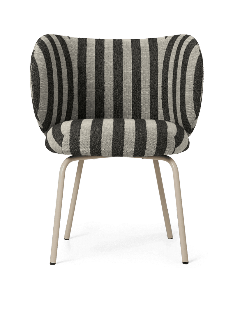Rico Dining Chair - Ferm Living Chairs - Hallingdal - Dark Grey/Brown - Cashmere - HORNE