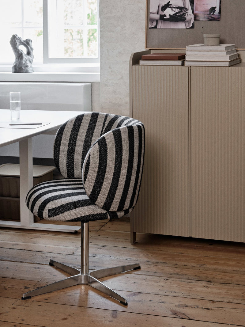 Rico Dining Chair - Swivel - Ferm Living Chairs - Rich Velvet - Soft Brown - HORNE