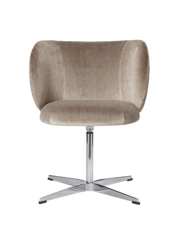 Rico Dining Chair - Swivel - Ferm Living Chairs - Devoré Velvet - Flint Grey - HORNE