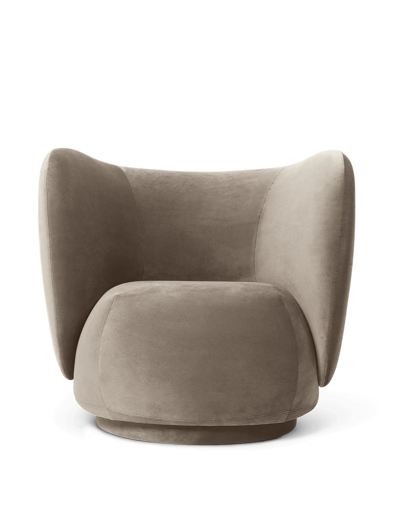 Rico Lounge Chair - Louisiana - Ferm Living Chairs - Sand/Black - HORNE