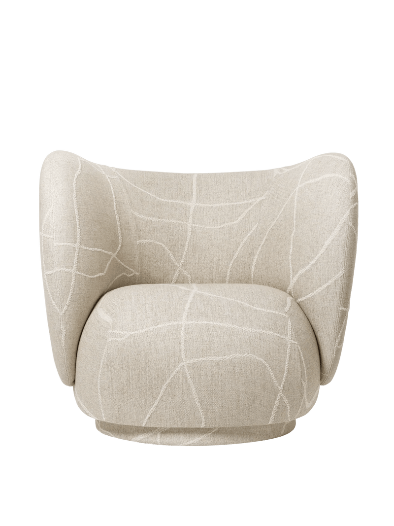 Rico Lounge Chair - Louisiana - Ferm Living Chairs - Sand/Black - HORNE