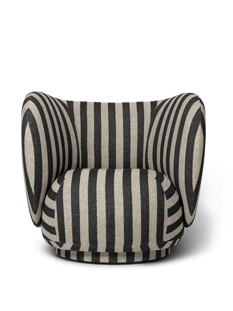 Rico Lounge Chair - Louisiana - Ferm Living Chairs - Sand/Black - HORNE
