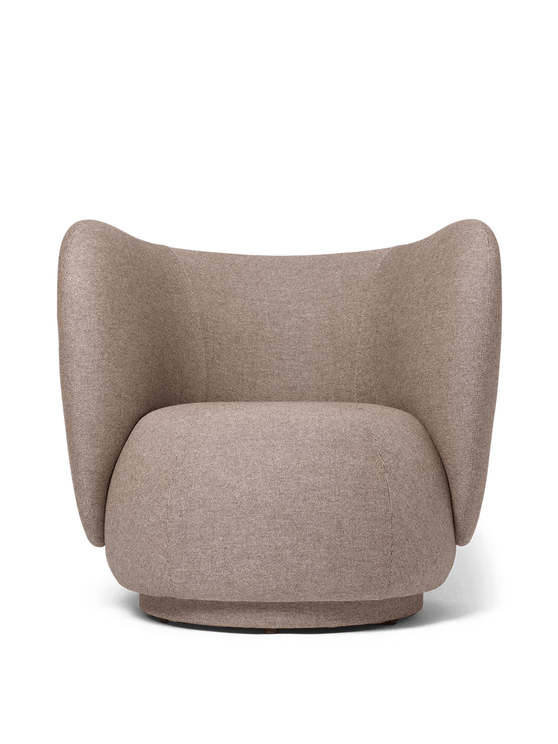 Rico Lounge Chair - Swivel - Ferm Living Chairs - Bouclé - Off - White - HORNE