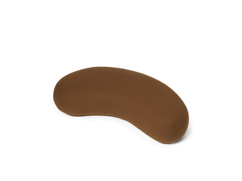 Rico Lounger Ottoman - Ferm Living Stools + Benches + Ottomans - Rich Velvet - Soft Brown - HORNE