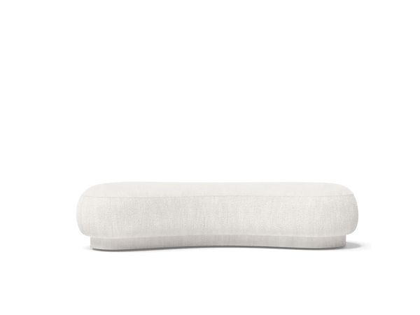 Rico Lounger Ottoman - Ferm Living Stools + Benches + Ottomans - Bouclé - Off - white - HORNE