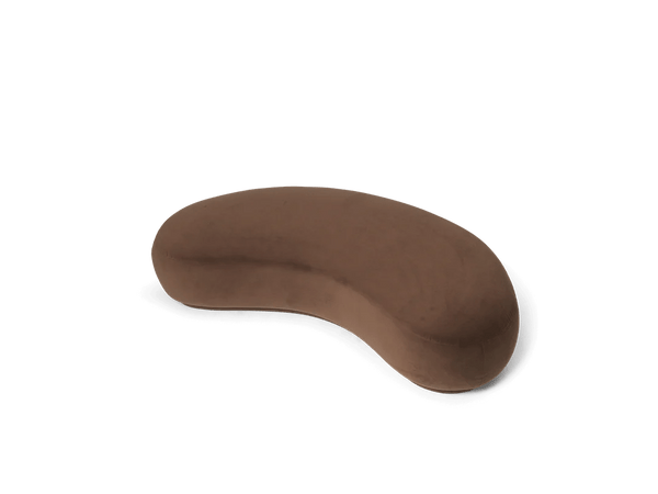 Rico Lounger Ottoman - Ferm Living Stools + Benches + Ottomans - Rich Velvet - Soft Brown - HORNE