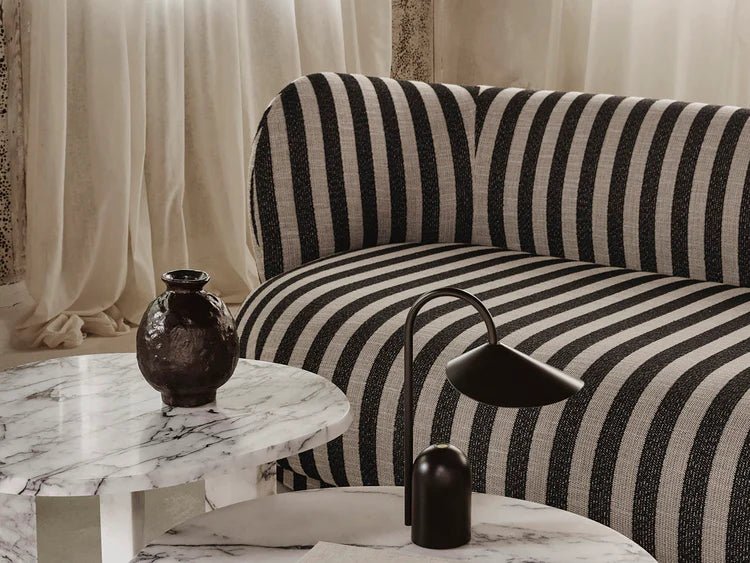 Rico Lounger Ferm Living Sofa - Louisiana - Sand/Black - HORNE