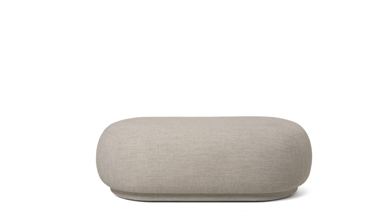 Rico Ottoman - Ferm Living Stools + Benches + Ottomans - Soft Bouclé - Natural - HORNE
