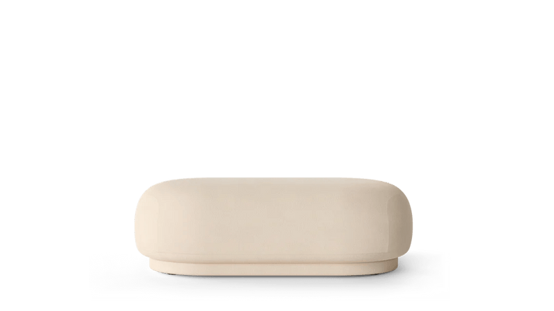 Rico Ottoman - Ferm Living Stools + Benches + Ottomans - Soft Bouclé - Natural - HORNE