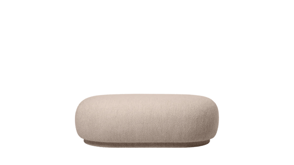 Rico Ottoman - Ferm Living Stools + Benches + Ottomans - Soft Bouclé - Natural - HORNE