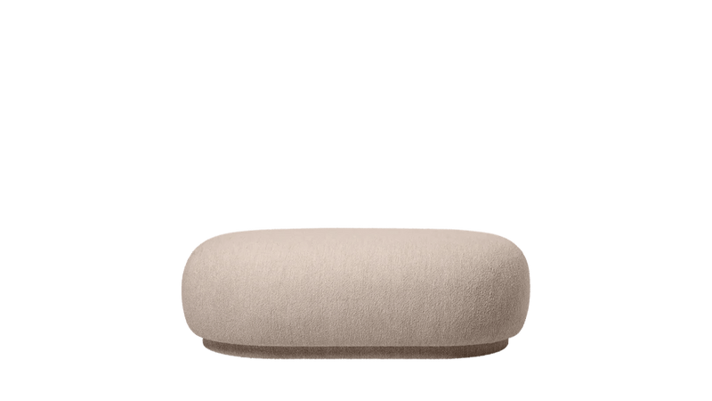 Rico Ottoman - Ferm Living Stools + Benches + Ottomans - Soft Bouclé - Natural - HORNE