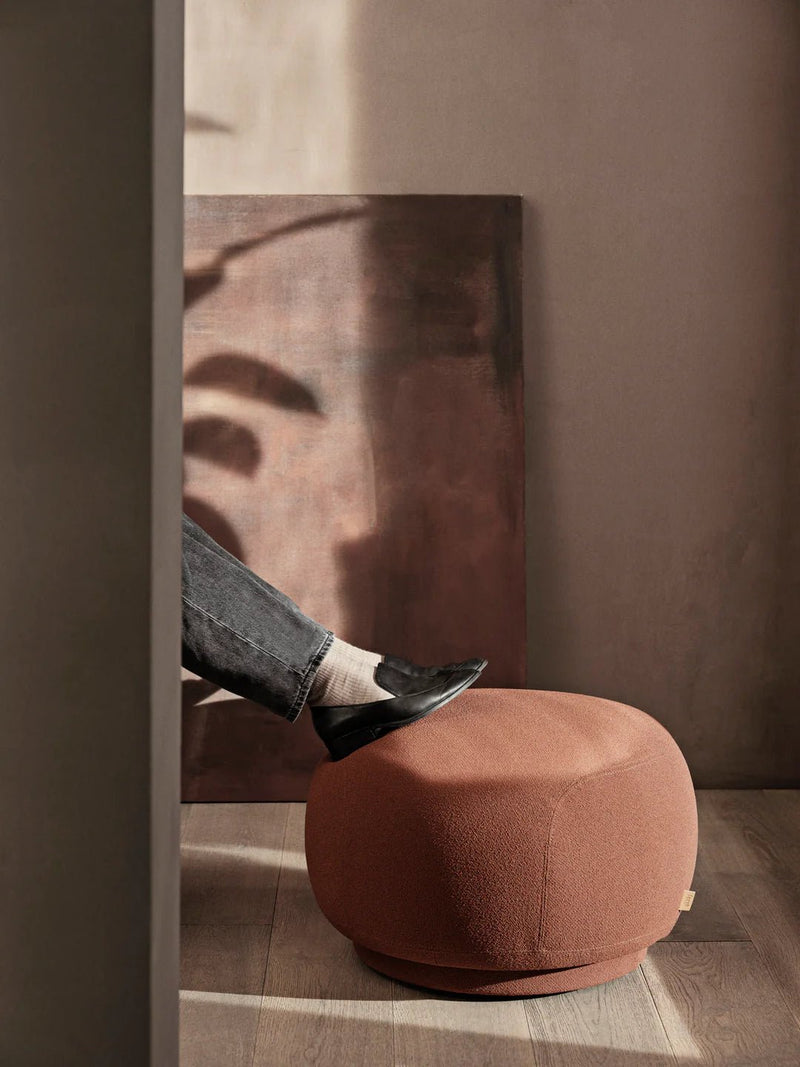 Rico Pouf - Ferm Living Stools + Benches + Ottomans - Grain - Chocolate - HORNE