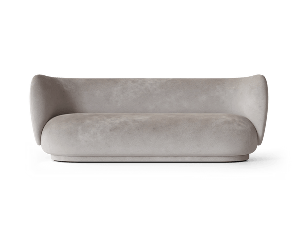 Rico Sofa 3 - Ferm Living Sofas - Faded Velvet - Concrete - HORNE