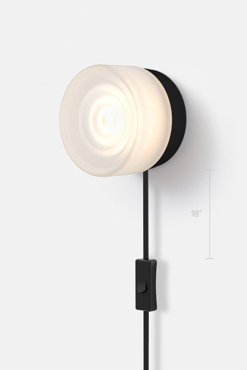 Ripple Corded - Black Anodized - RBW Lighting - White Interior - 2700K (warm white) - Corded Plug - in (Back) / 120V Input - HORNE