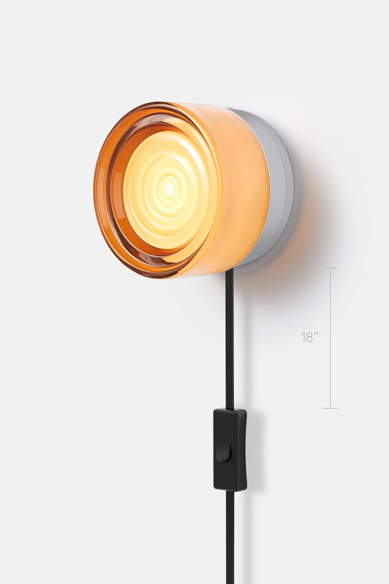 Ripple Corded - Natural Anodized - RBW Lighting - White Interior - 2700K (warm white) - Corded Plug - in (Back) / 120V Input - HORNE