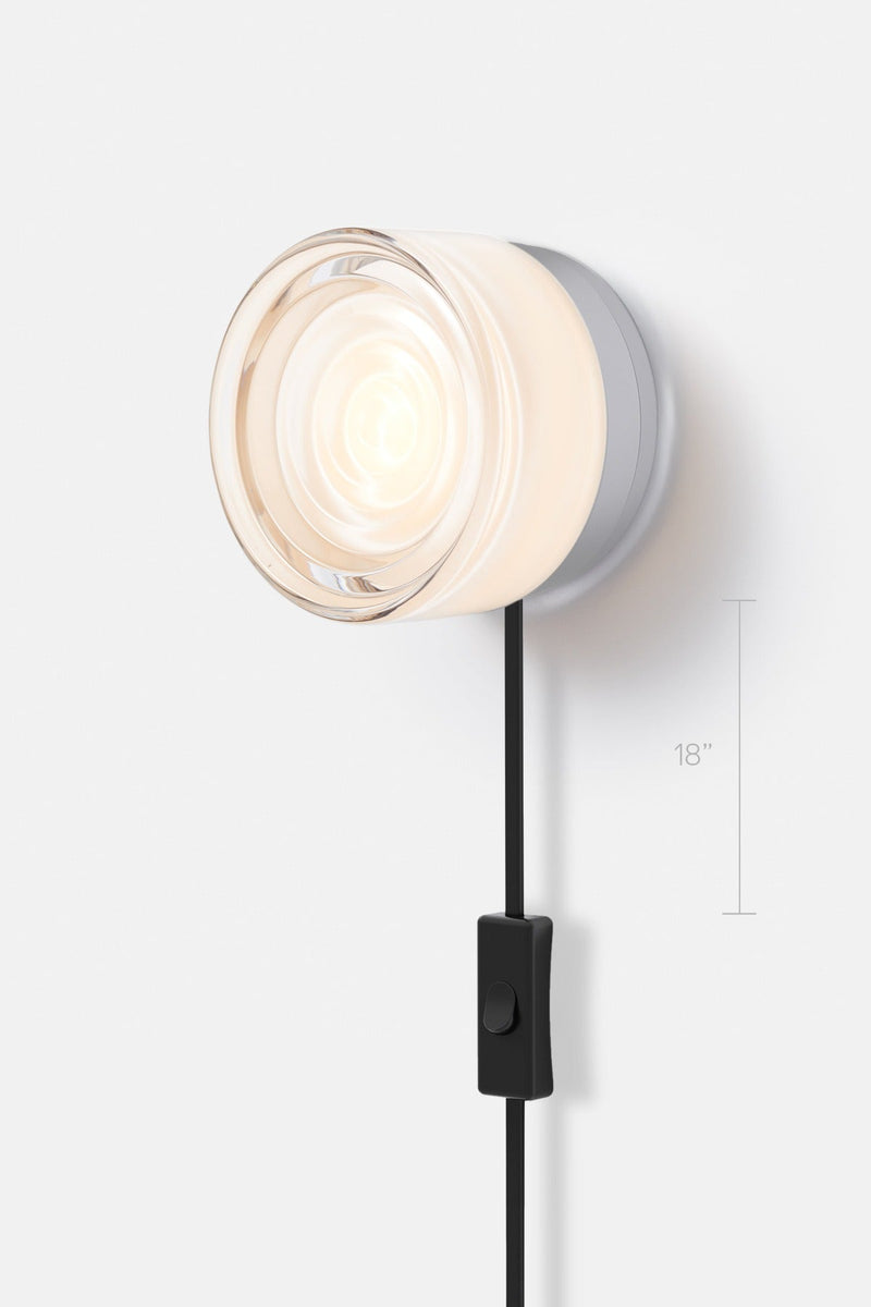 Ripple Corded - Natural Anodized - RBW Lighting - White Interior - 2700K (warm white) - Corded Plug - in (Back) / 120V Input - HORNE