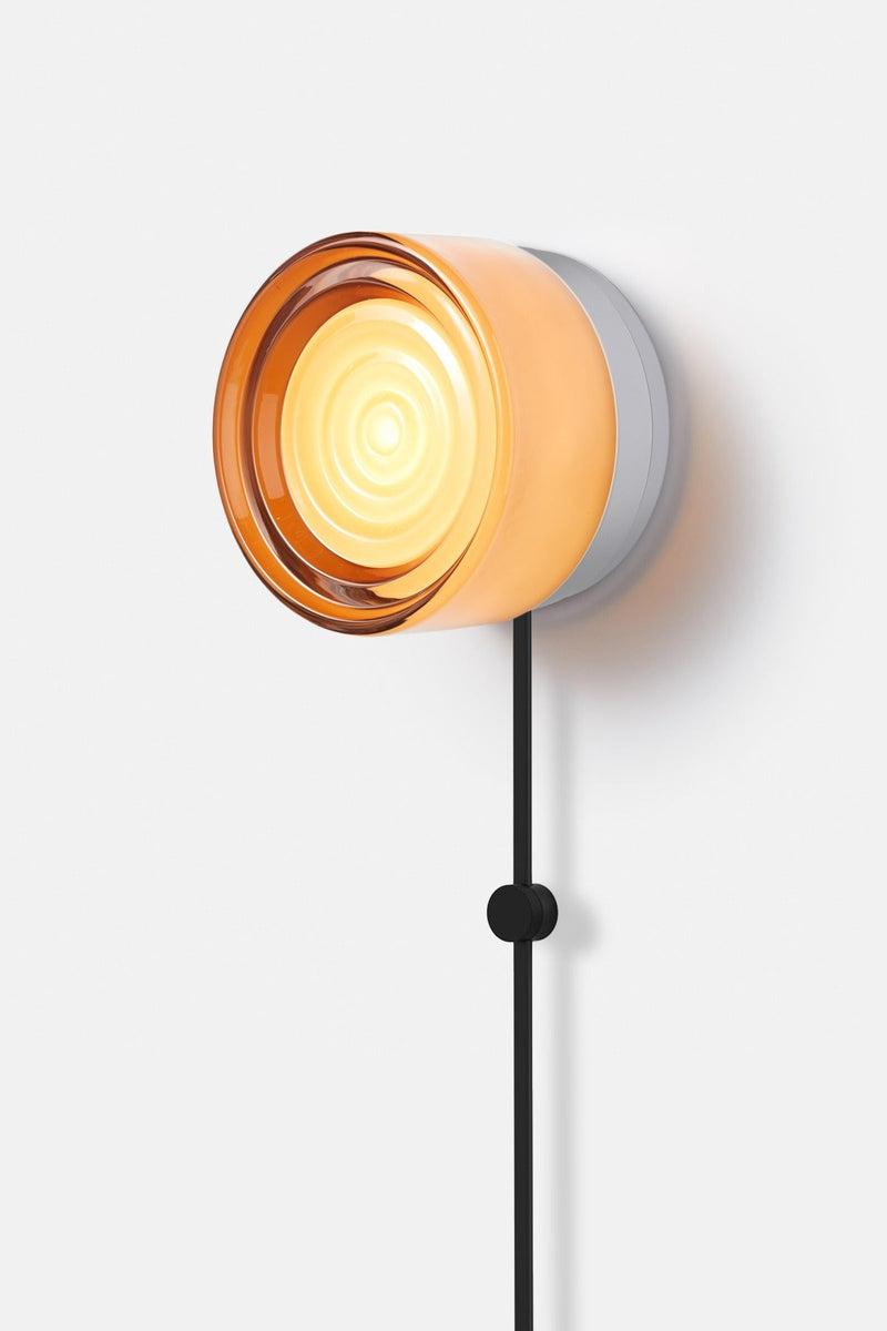 Ripple Corded - Natural Anodized - RBW Lighting - White Interior - 2700K (warm white) - Corded Plug - in (Back) / 120V Input - HORNE