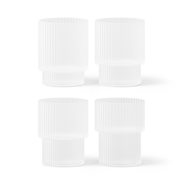Ripple Glasses - Set of 4 - Frosted