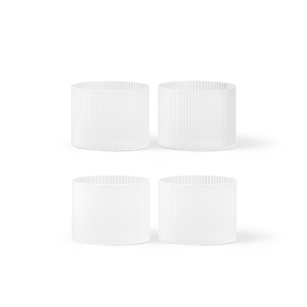 Ripple Low Glasses - Set of 4 - Frosted