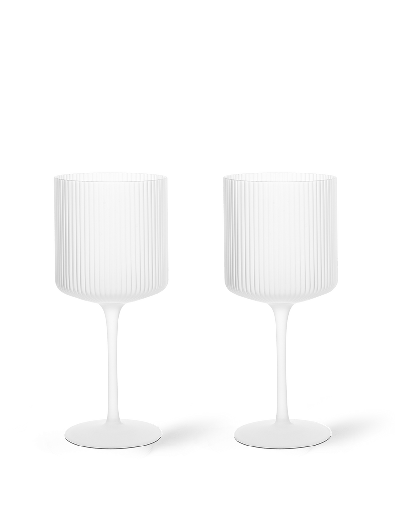 Ripple Red Wine Glasses - Set of 2 - Ferm Living - Glassware - Clear - HORNE