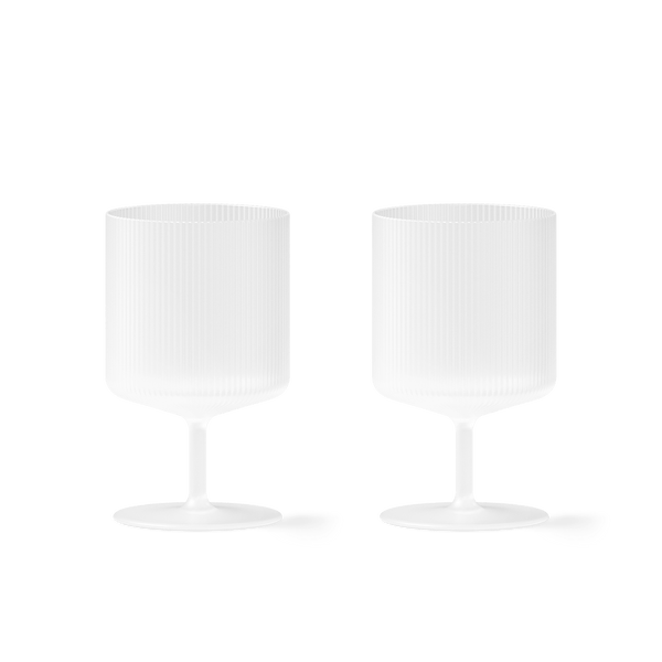 Ripple Wine Glasses - Set of 2 - Frosted