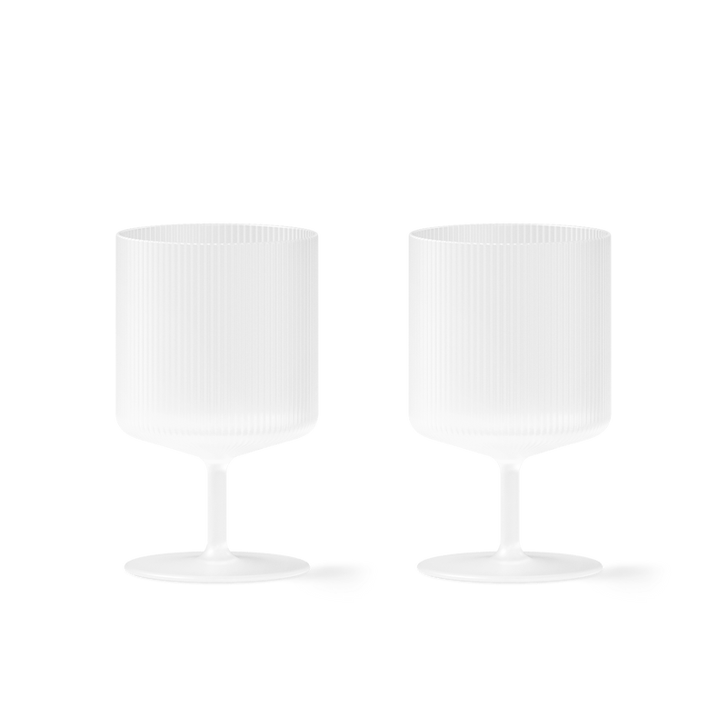 Ripple Wine Glasses - Set of 2 - Frosted