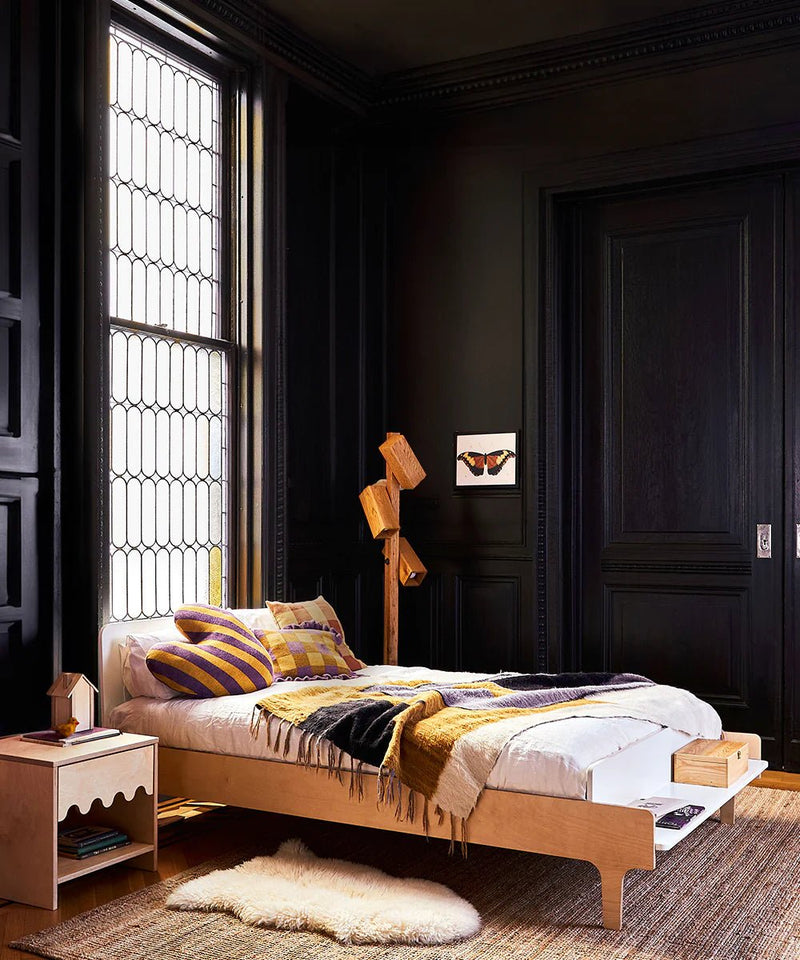 River Full Bed - Oeuf Kids + Baby - White/Birch - HORNE