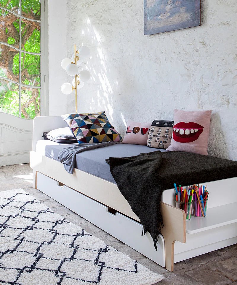 River Twin Bed - Oeuf - Kids + Baby - White/Birch - HORNE