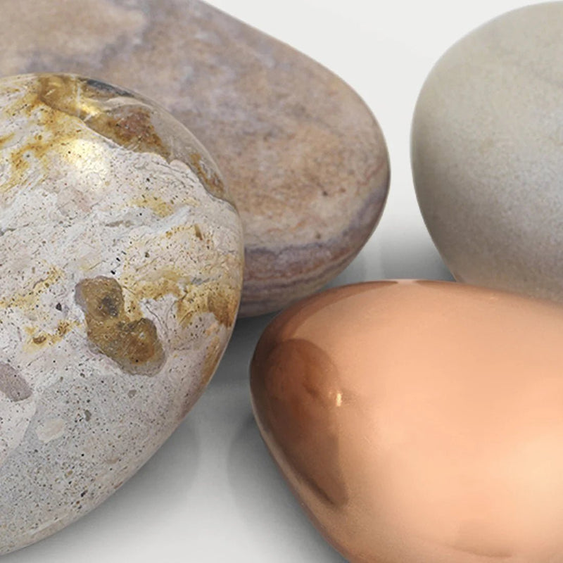 Rock Pile Sculpture - Kristina Dam Art + Objects - Grey Tones Marble & Aluminium - HORNE