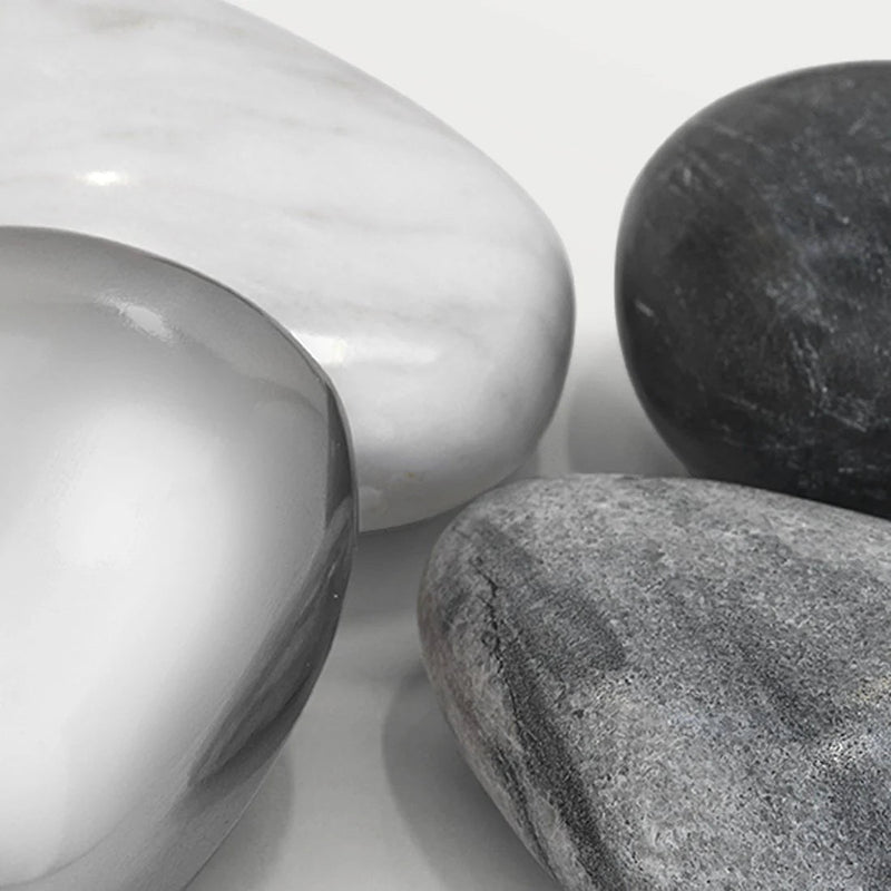 Rock Pile Sculpture - Kristina Dam Art + Objects - Grey Tones Marble & Aluminium - HORNE