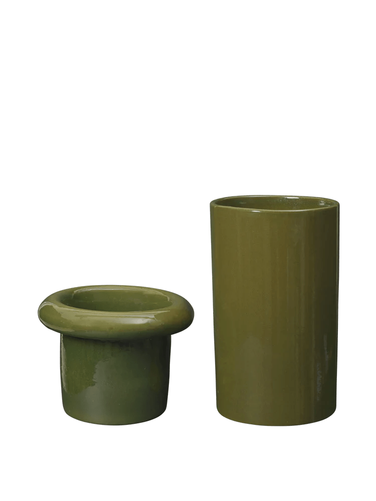 Rollo Pot - Ferm Living Planters - Small - Moss Green - HORNE