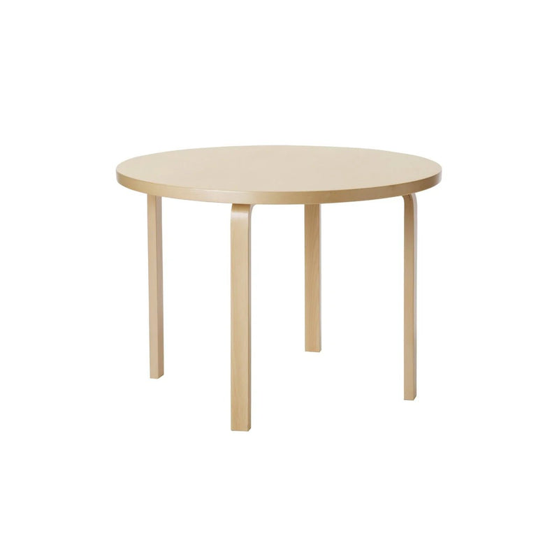 Round Table 90A by Alvar Aalto - Artek Tables + Desks - White Laminate Top - HORNE