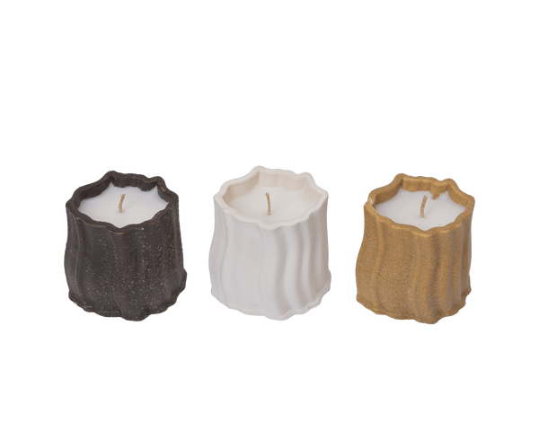 Rylith Scented Candles - H6 - Set of 3 - Ferm Living Serveware - HORNE