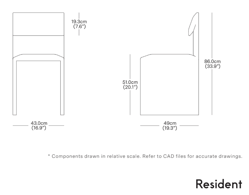 Sacha Dining Chair - Resident - Chairs - Light Grey - HORNE