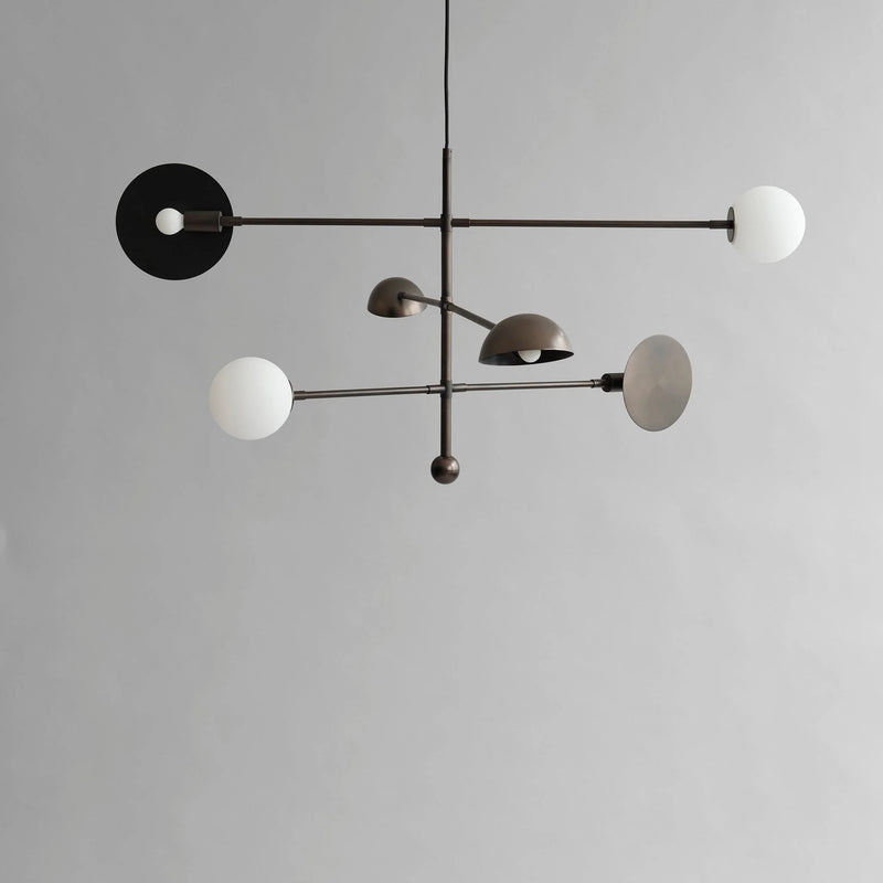 Sahn Chandelier - 101 Copenhagen Lighting - Chrome - HORNE