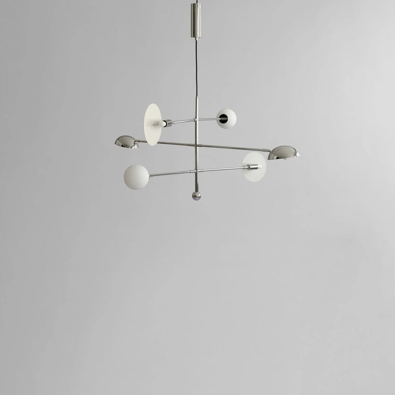 Sahn Chandelier - 101 Copenhagen Lighting - Chrome - HORNE