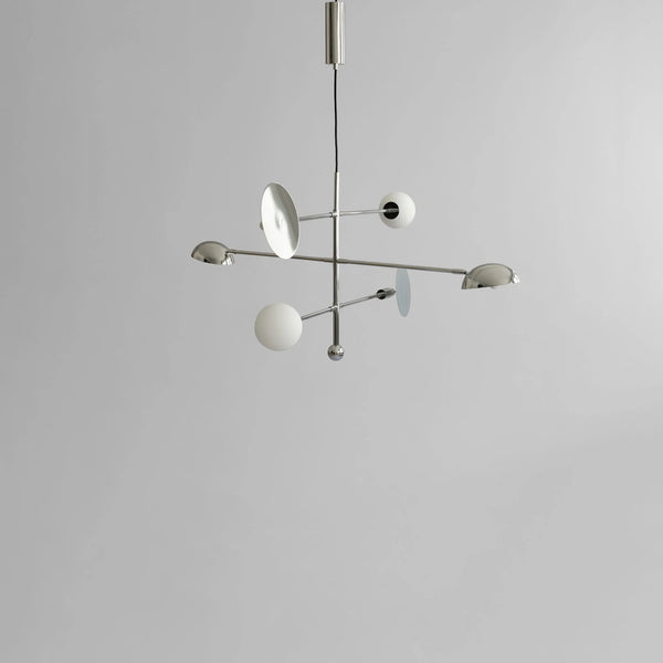 Sahn Chandelier - 101 Copenhagen Lighting - Chrome - HORNE