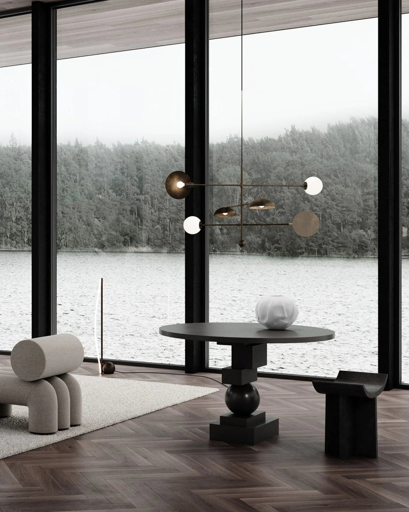 Sahn Chandelier - 101 Copenhagen Lighting - Chrome - HORNE